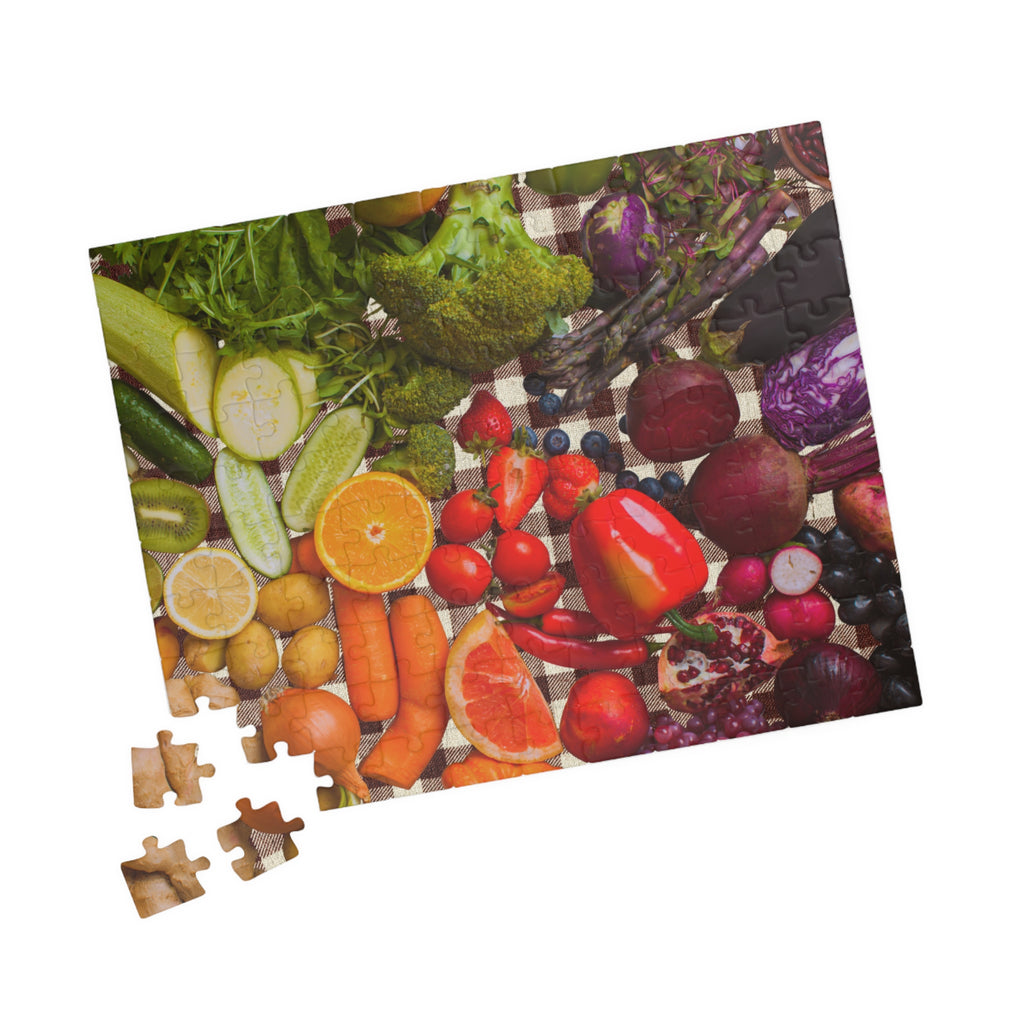 Colorful Vegetable Collage Puzzle — Healthy Foods Jigsaw (110/252/520/1014 pcs)