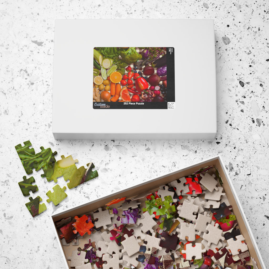 Colorful Vegetable Collage Puzzle — Healthy Foods Jigsaw (110/252/520/1014 pcs)