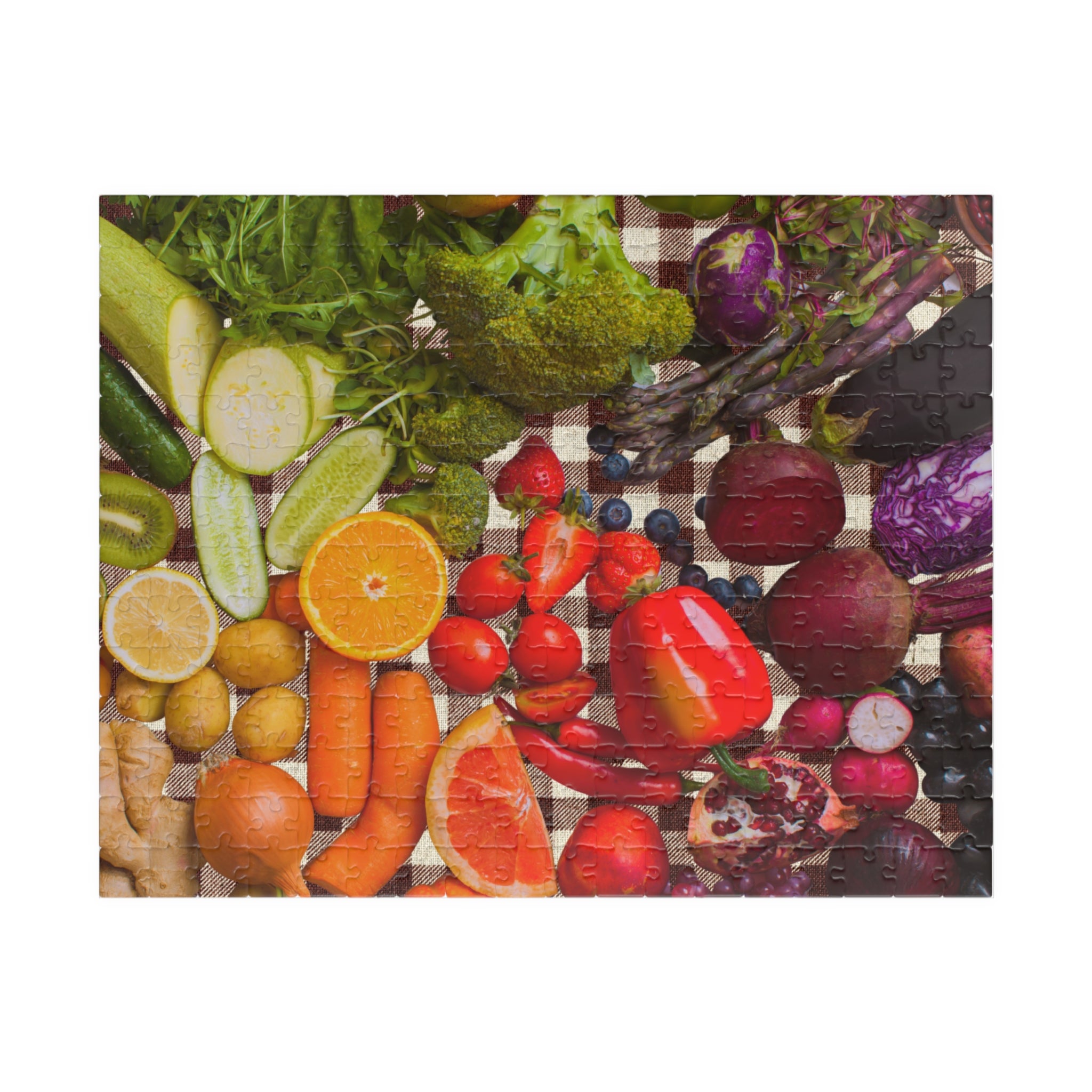 Colorful Vegetable Collage Puzzle — Healthy Foods Jigsaw (110/252/520/1014 pcs)