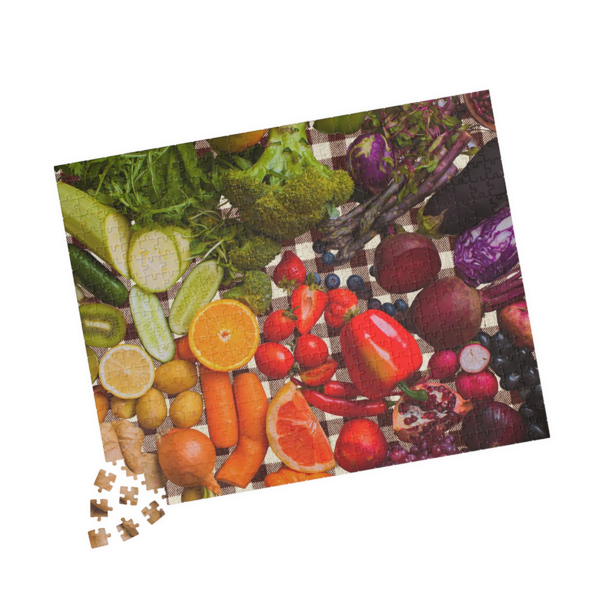 Colorful Vegetable Collage Puzzle — Healthy Foods Jigsaw (110/252/520/1014 pcs)