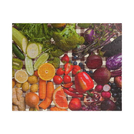 Colorful Vegetable Collage Puzzle — Healthy Foods Jigsaw (110/252/520/1014 pcs)