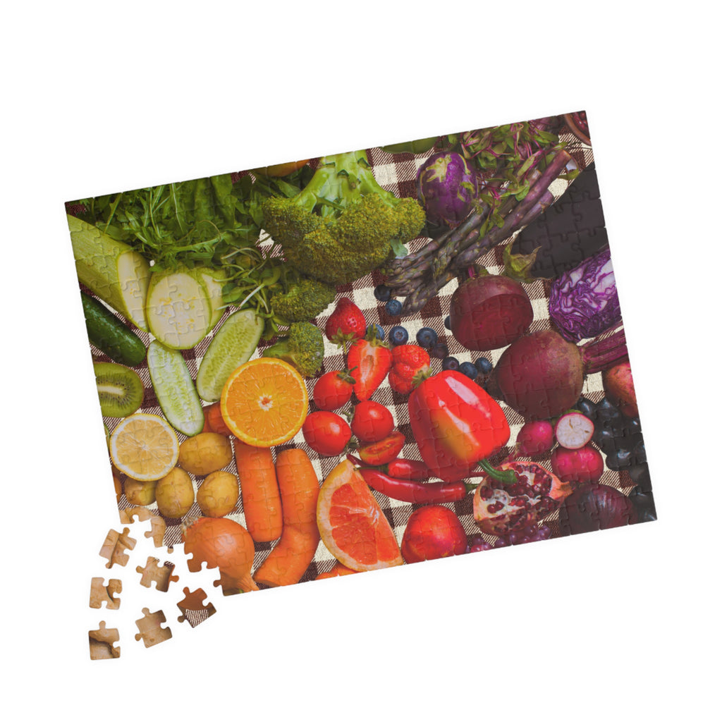 Colorful Vegetable Collage Puzzle — Healthy Foods Jigsaw (110/252/520/1014 pcs)