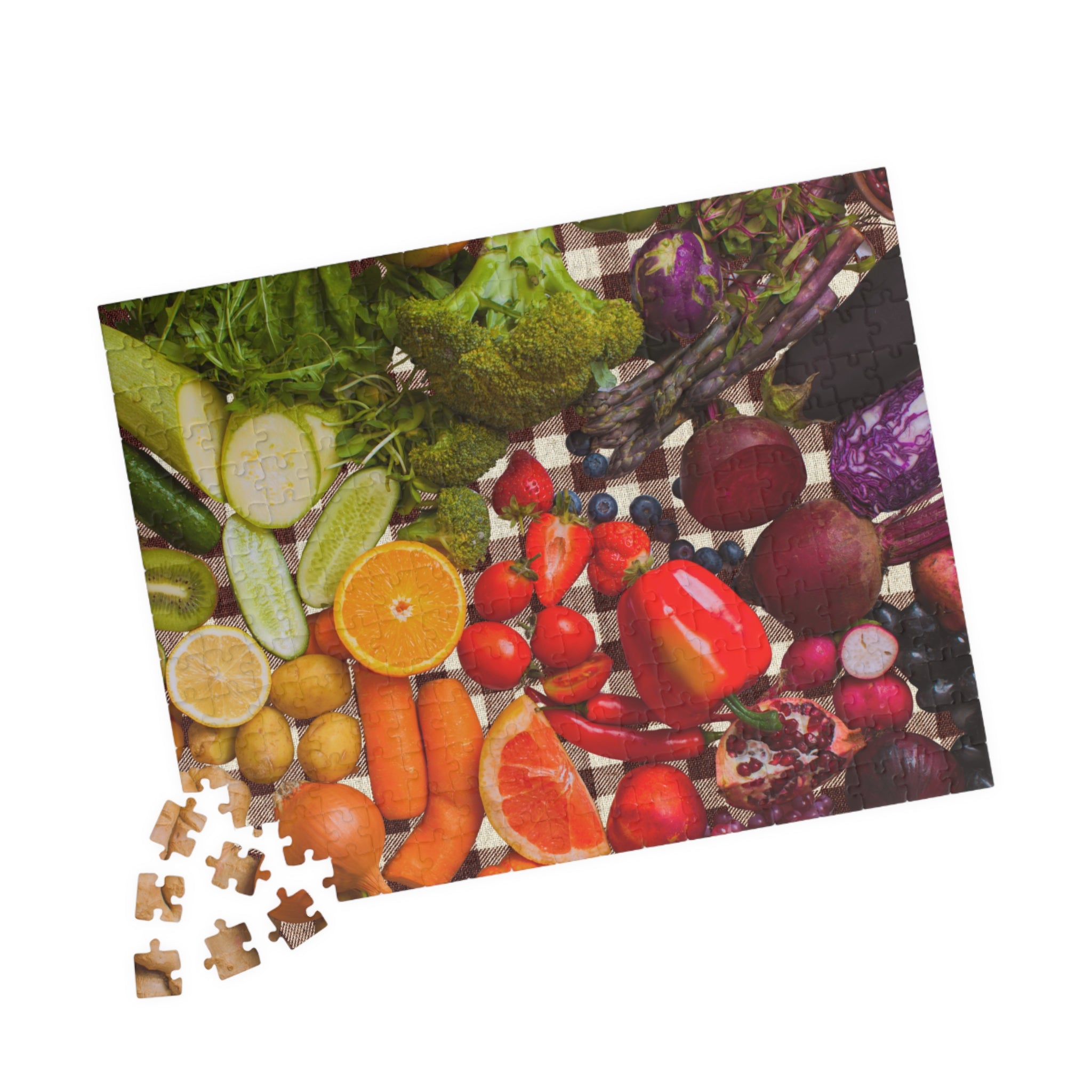 Colorful Vegetable Collage Puzzle — Healthy Foods Jigsaw (110/252/520/1014 pcs)