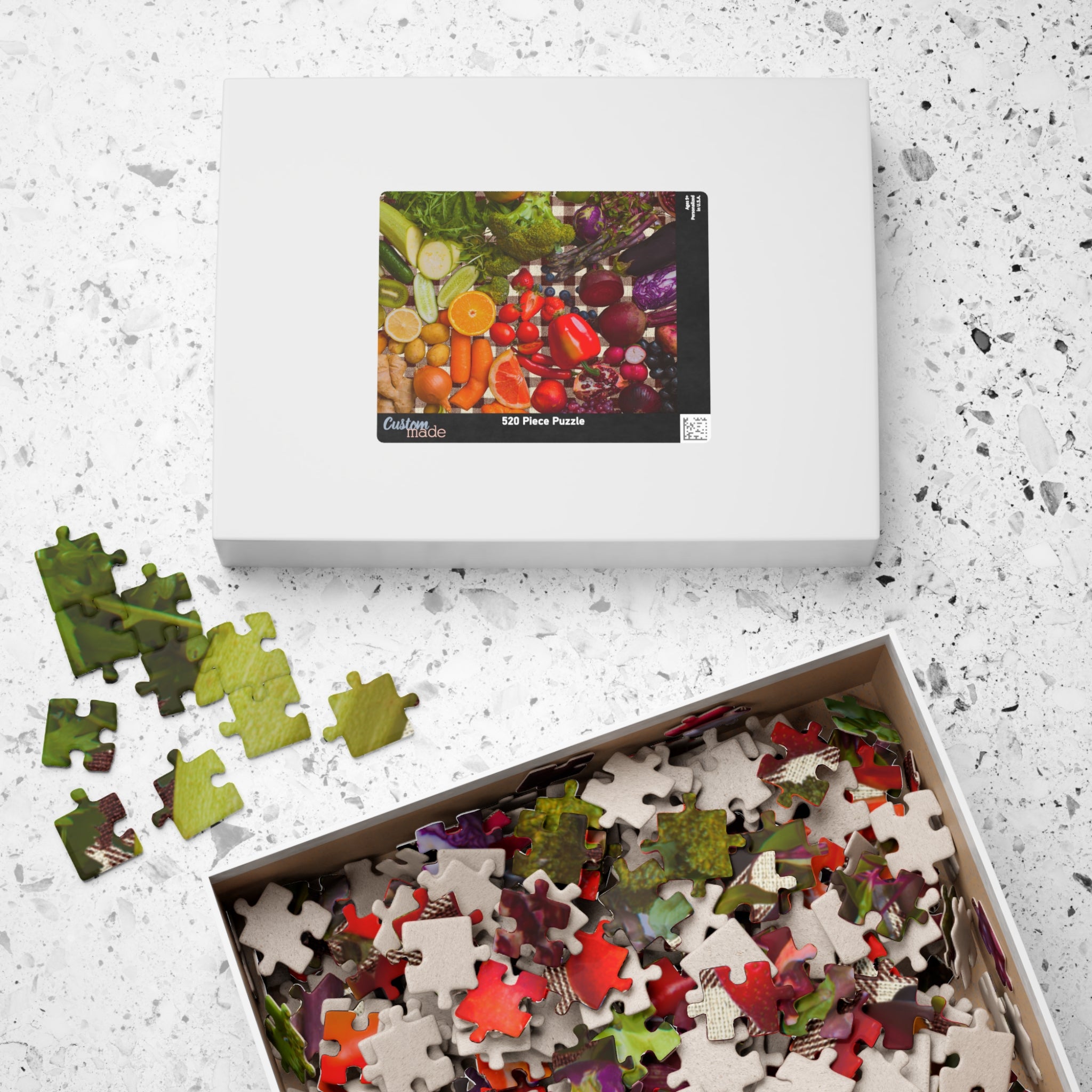 Colorful Vegetable Collage Puzzle — Healthy Foods Jigsaw (110/252/520/1014 pcs)