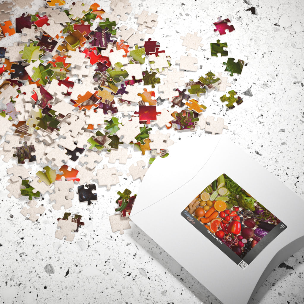 Colorful Vegetable Collage Puzzle — Healthy Foods Jigsaw (110/252/520/1014 pcs)