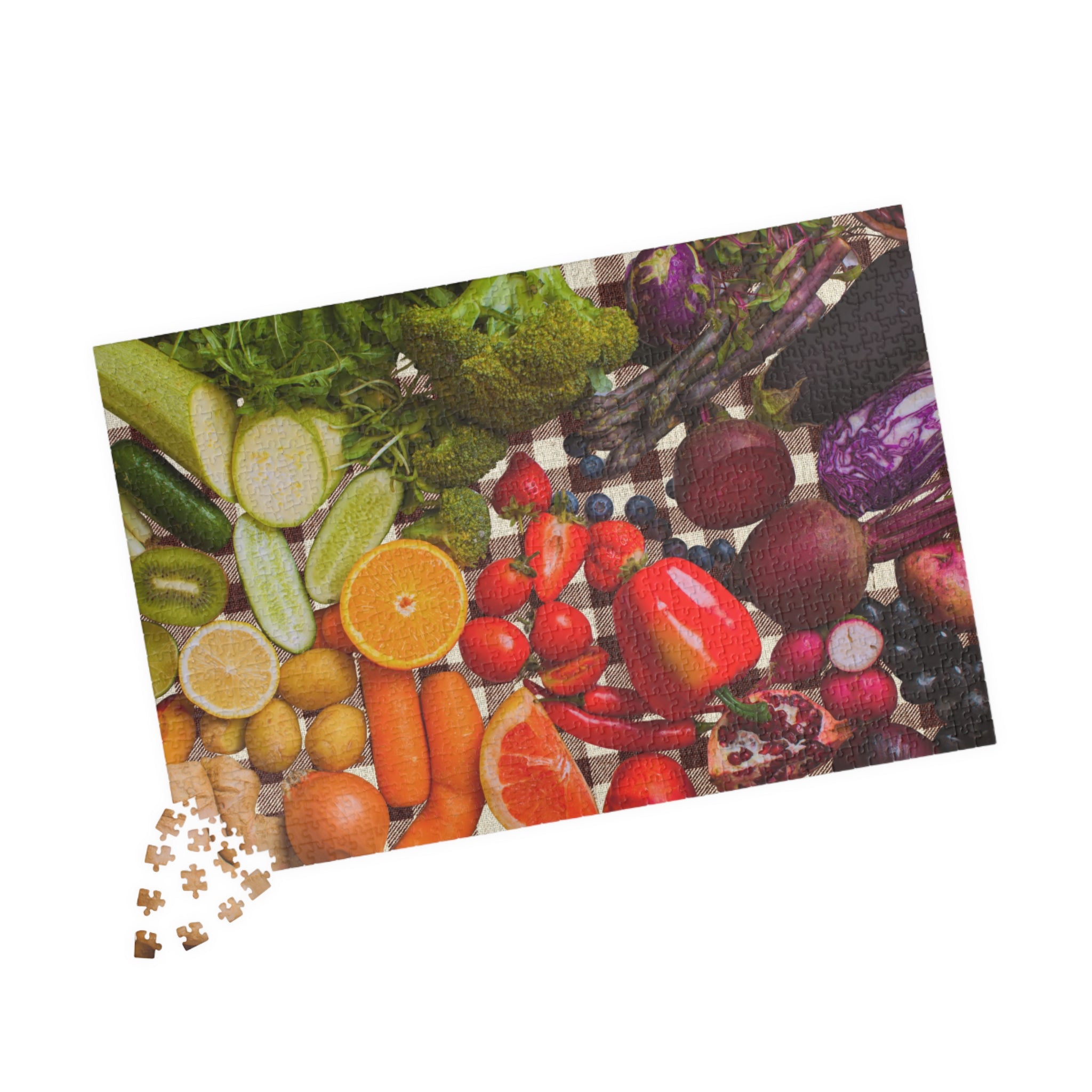 Colorful Vegetable Collage Puzzle — Healthy Foods Jigsaw (110/252/520/1014 pcs)