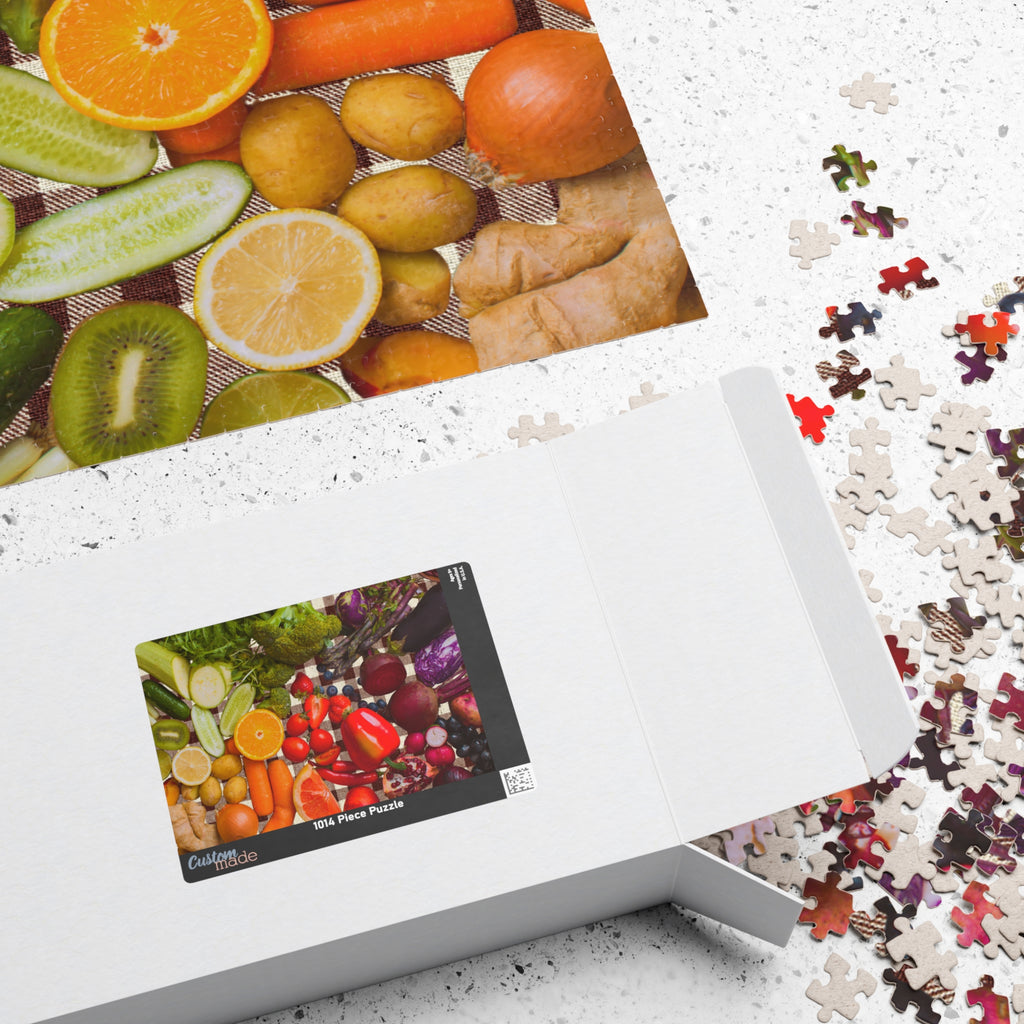 Colorful Vegetable Collage Puzzle — Healthy Foods Jigsaw (110/252/520/1014 pcs)