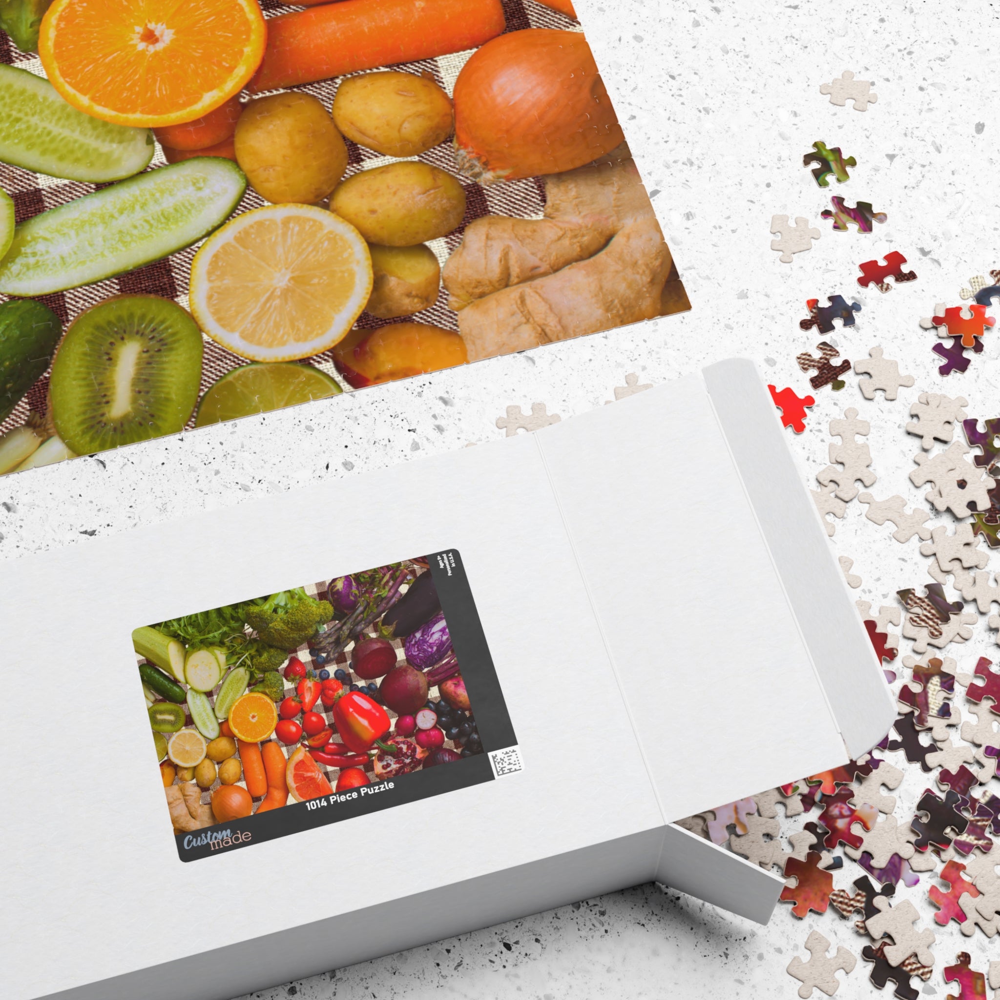 Colorful Vegetable Collage Puzzle — Healthy Foods Jigsaw (110/252/520/1014 pcs)